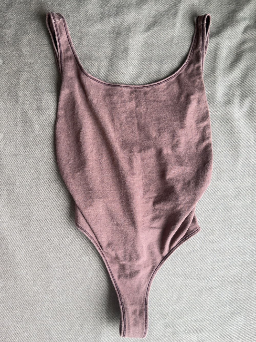 SKIMS Mauve Brown Scoop-Neck Bodysuit